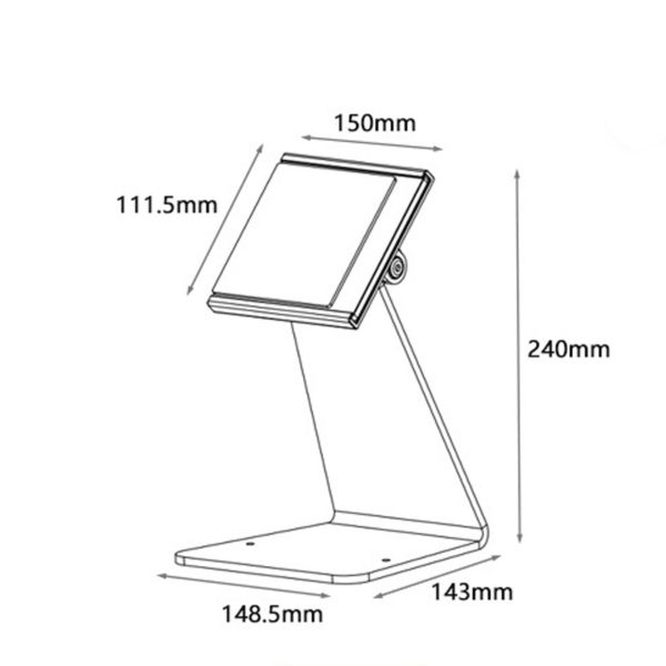 gia do co khoa dung cho ipad tablet dien thoai dieu chinh goc linh hoat zaki lock stand 3