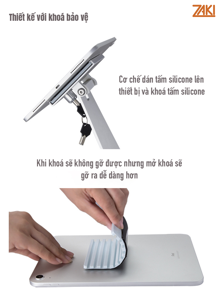 gia do co khoa dung cho ipad tablet dien thoai dieu chinh goc linh hoat zaki lock stand bai viet 2