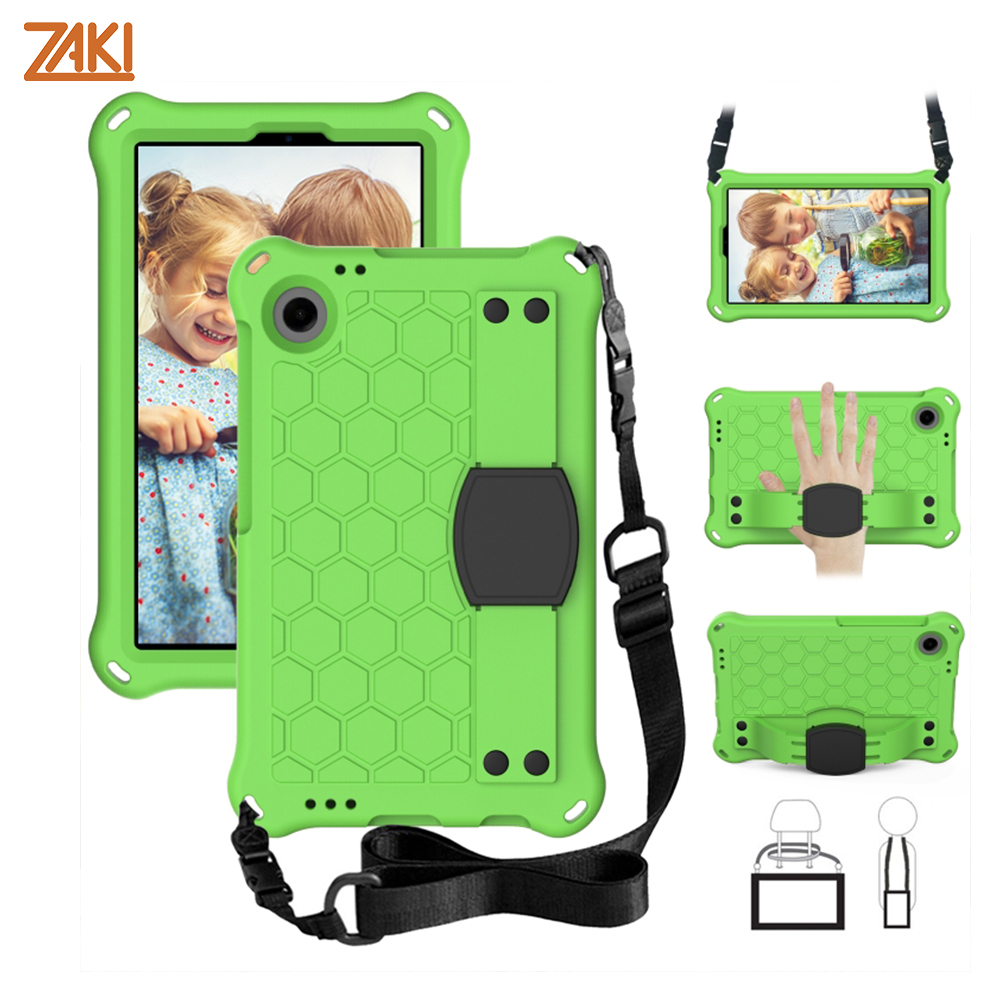 op lung zaki eva samsung galaxy tab a11 sm x133 sm x135 co day deo va quai deo tay green black