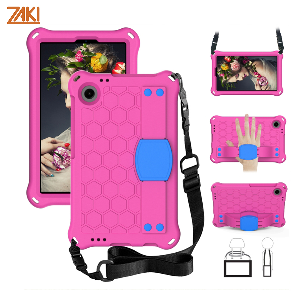 op lung zaki eva samsung galaxy tab a11 sm x133 sm x135 co day deo va quai deo tay pink