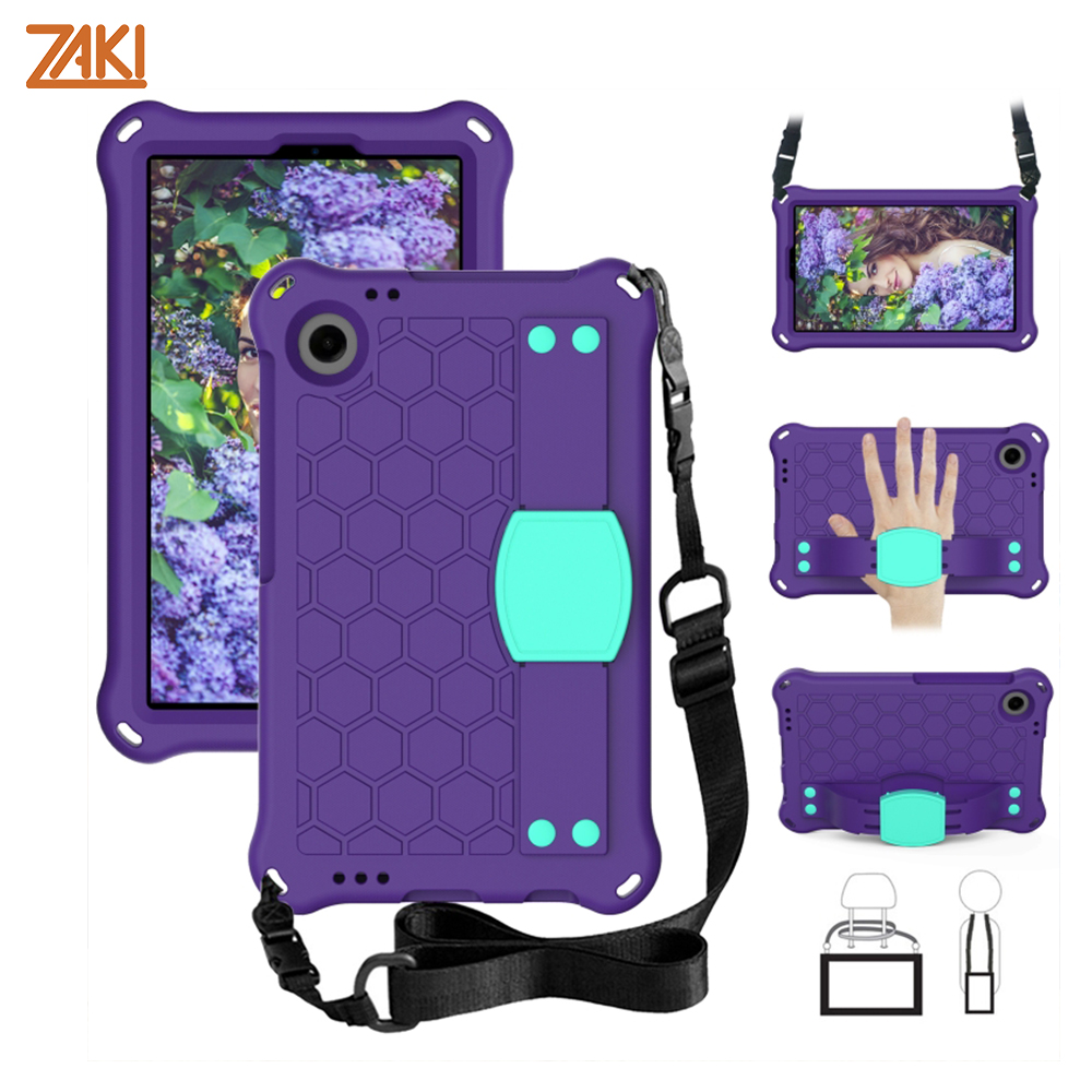 op lung zaki eva samsung galaxy tab a11 sm x133 sm x135 co day deo va quai deo tay purple green