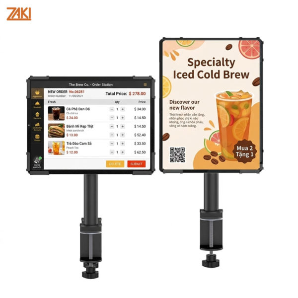 Giá đỡ máy tính bảng POS để bàn xoay 180° ZAKI TPOS-01
